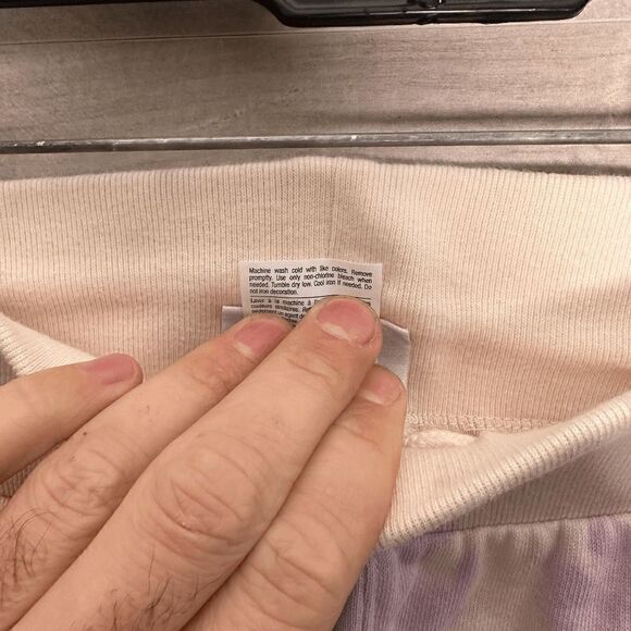 Champion Mens Purple White Tan Tie Dye Active Sweat Shorts Size Medium - Picture 7 of 9